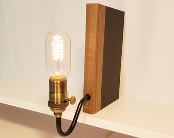 Bookshelf Lamp. Bookcase Light. Bookcase/Bookshelf Decor. Home Library Decor. Reader Gift. Bookish. Book Sconce. Book Lover. John Grisham.