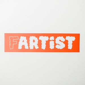 Fartist Cloud Artist Vinyl Waterproof Water Bottle Bumper Sticker