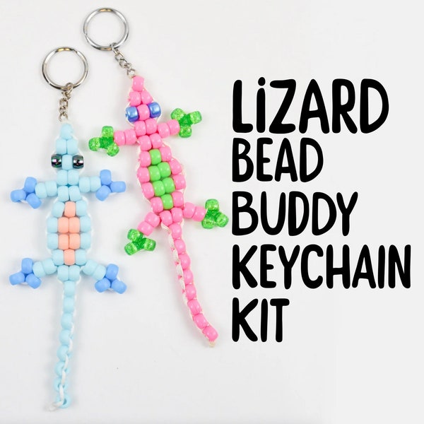 Kit de porte-clés en perles de poney Lizard Bead Buddy