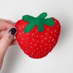 Kit de fieltro de peluche de fresa para hacer tú mismo, proyecto de costura a mano