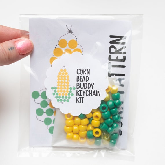 DIY Corn Bead Buddy Pony Bead Keychain Kit 