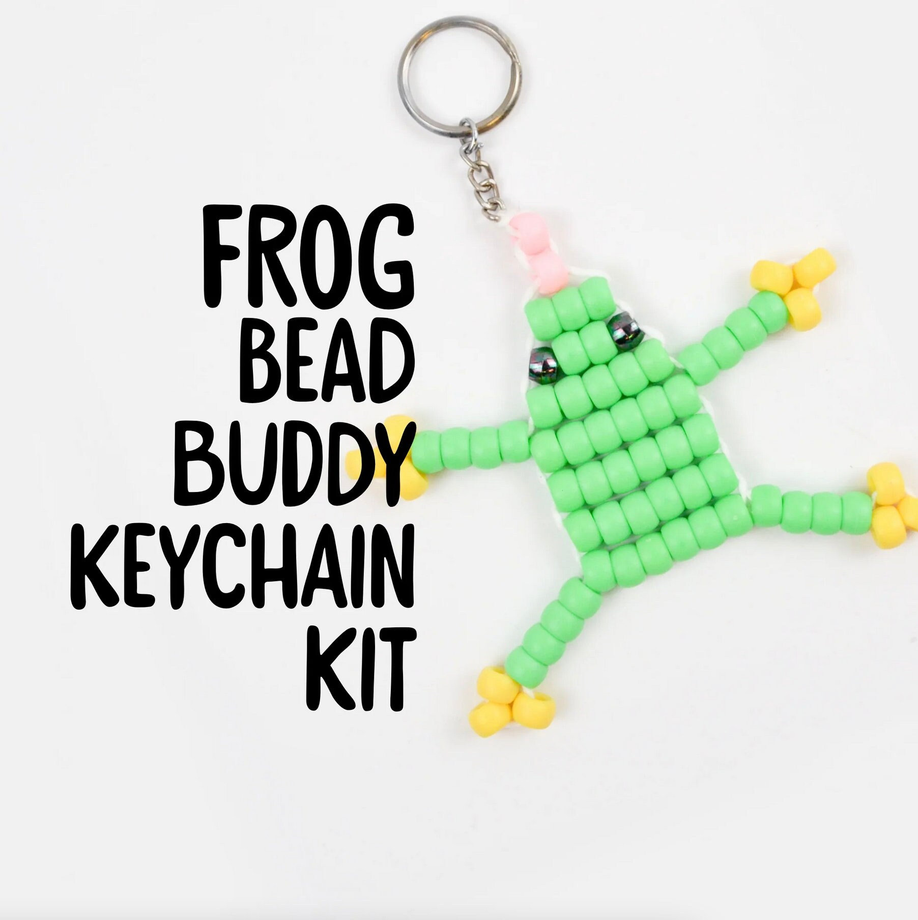 Frog Bead Buddy Pony Bead Keychain Kit 