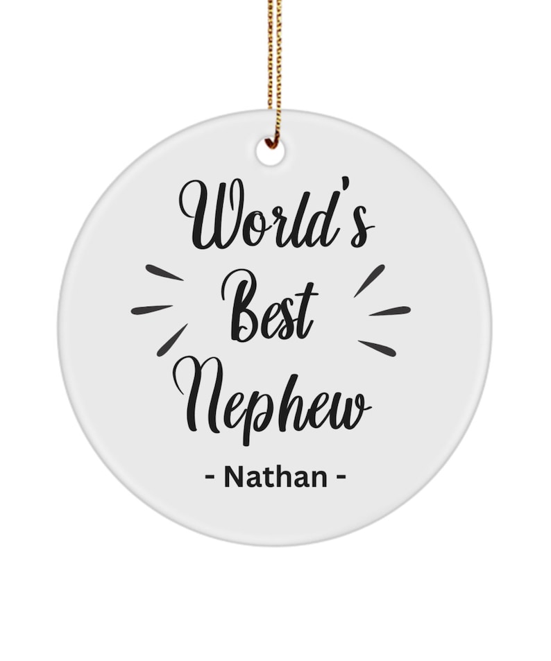 Personalized Nephew Ornament, Gift for Nephew, Nephew Gifts, World's