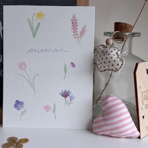 Carte aquarelle maman