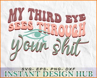Tazza Sarcastica Spirituale "My Third Eye Sees Through Your Shit" - 11 O 15 Oz, Bianca, Regalo Divertente