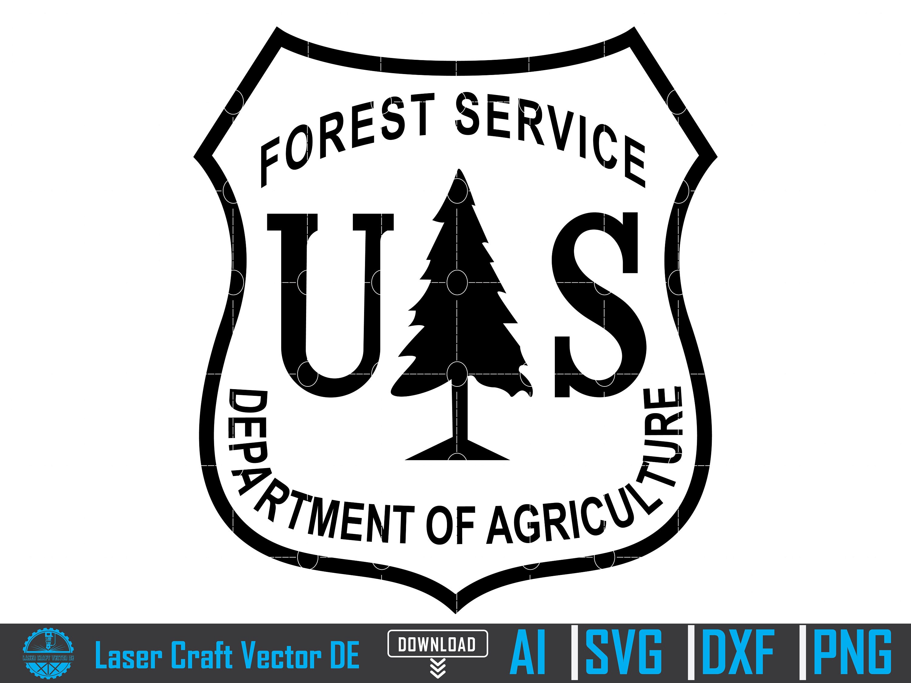 Forest Service Logo Vector File for CNC Routervinylplasma - Etsy UK