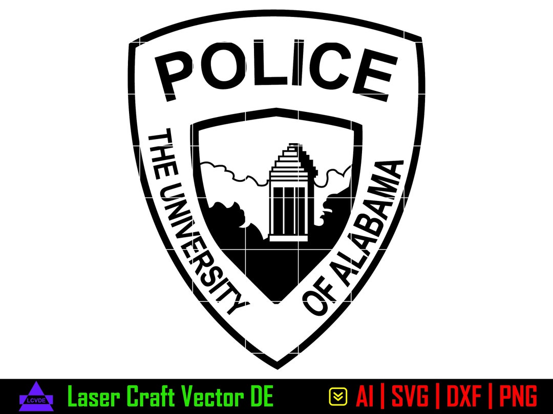 The University of Alabama Police Badge Vector File for CNC Etsy