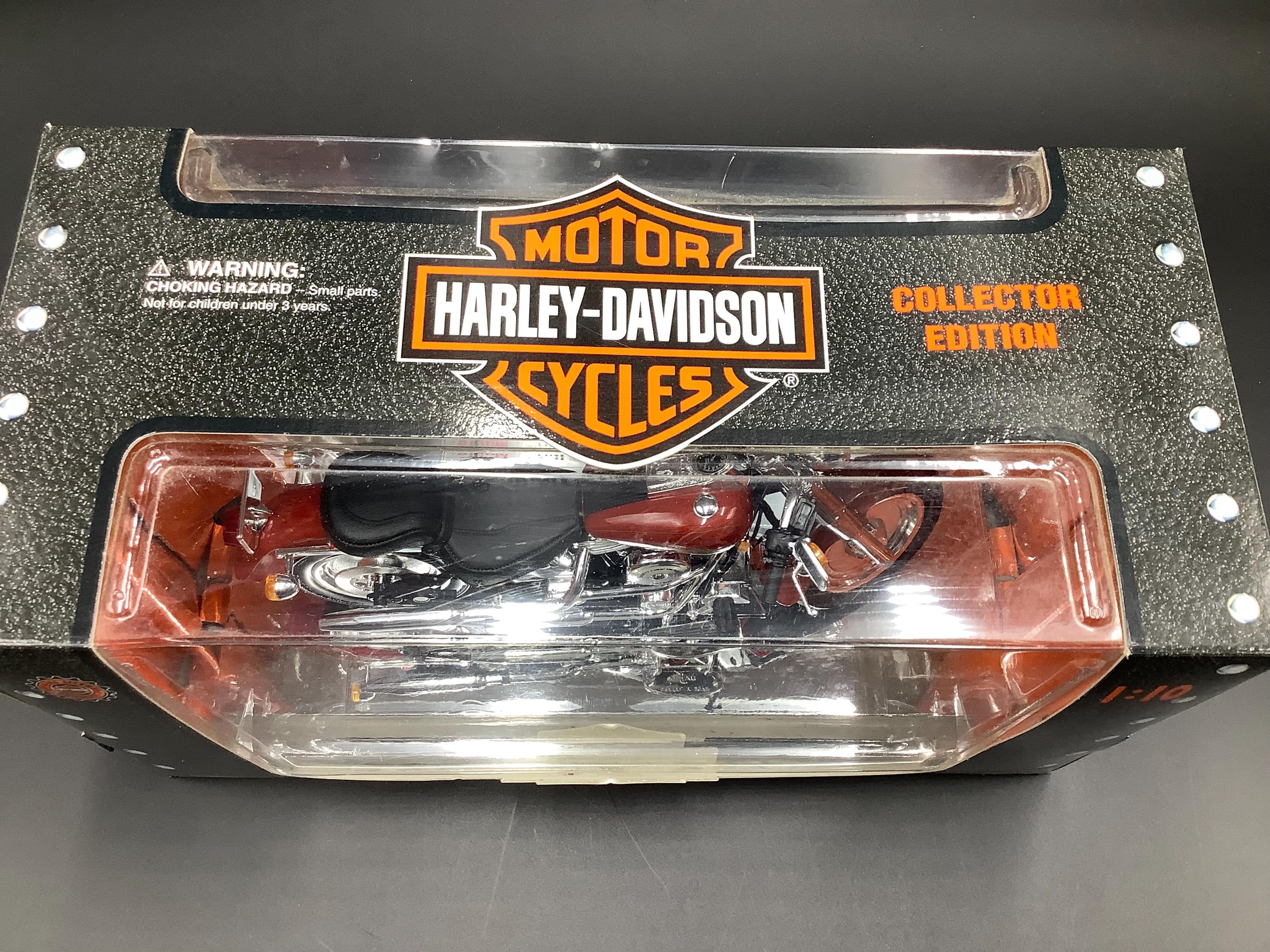 Vintage Maisto Harley-davidson 1999 FLSTF Fat Boy 1:10 Scale