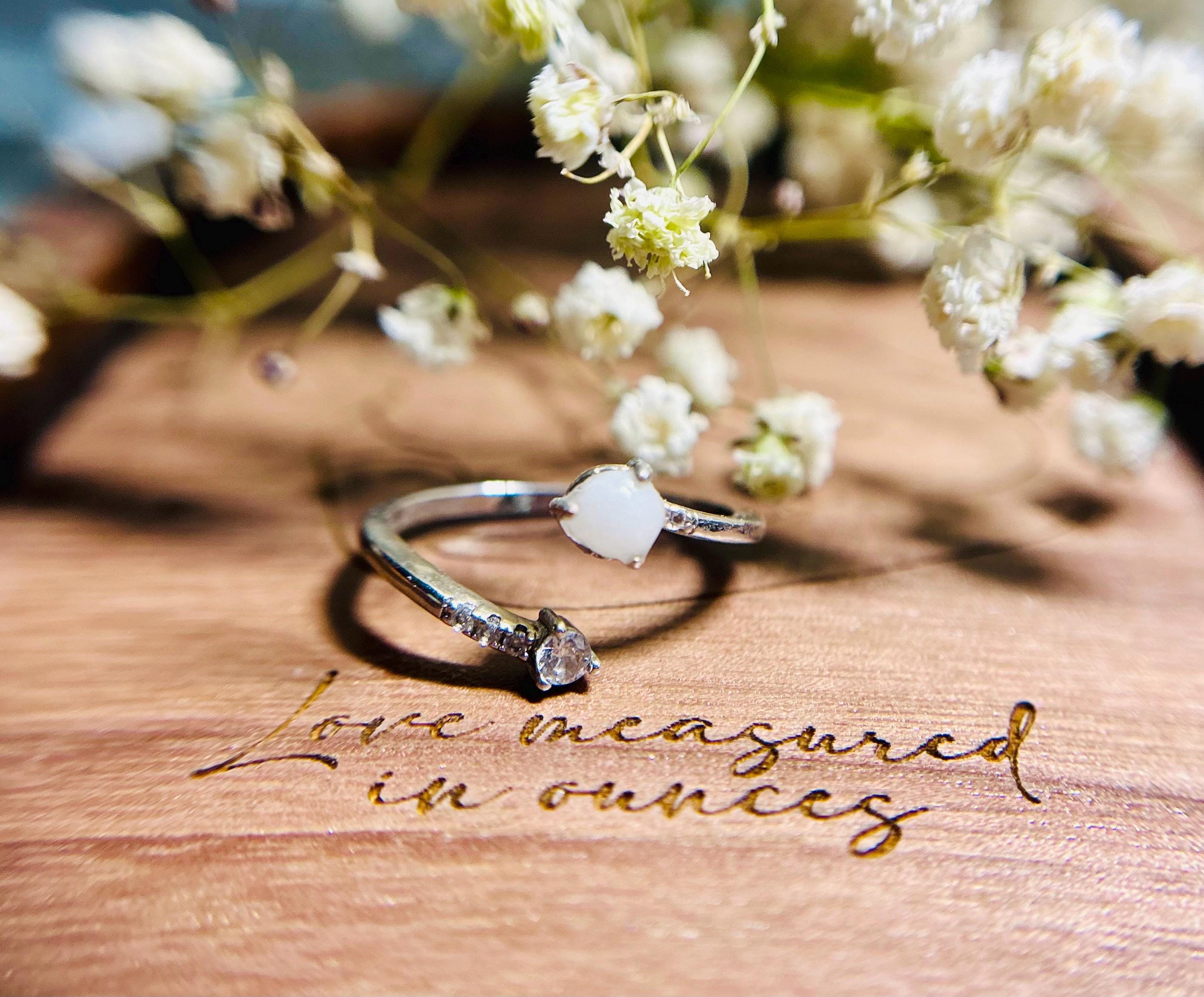 Adjustable ring (OS) WITH BIRTHSTONE in replace of diamond
