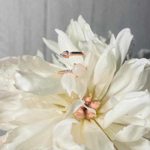 Rose gold Breastmilk ring (OS) WITH BIRTHSTONE in replace of diamond