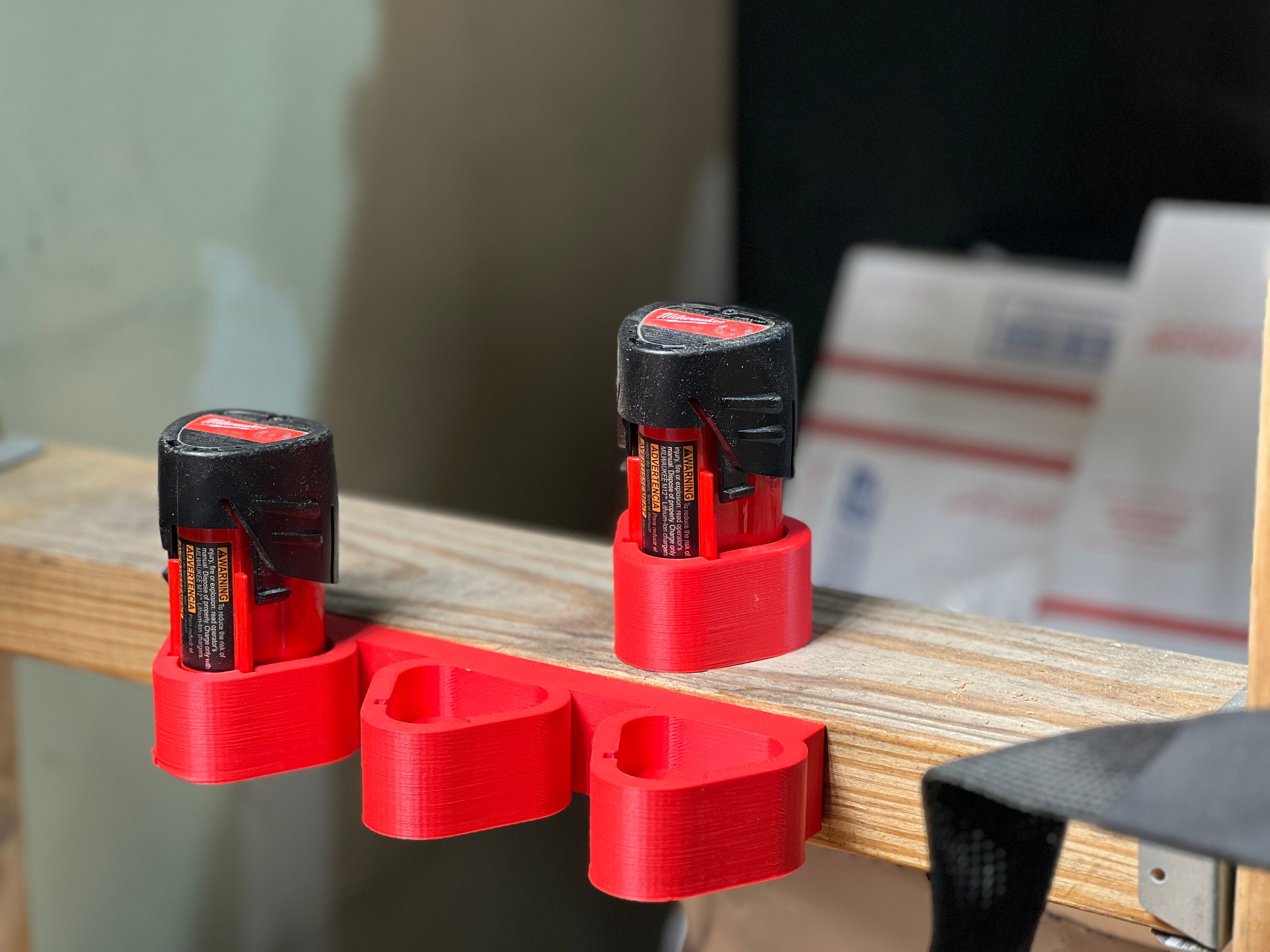 Milwaukee M12 Battery Hanger Battery Dock 3D Printed Battery Storage Etsy