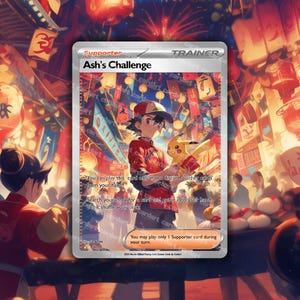 TCG holographique personnalisé cendré • Cartes d'art Nouvel an lunaire