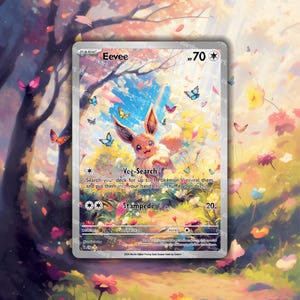 TCG holographique personnalisé Evoli • Eeveelution CardArt
