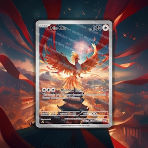 TCG holographique personnalisé Ho Oh • Cartes d'art Nouvel an lunaire
