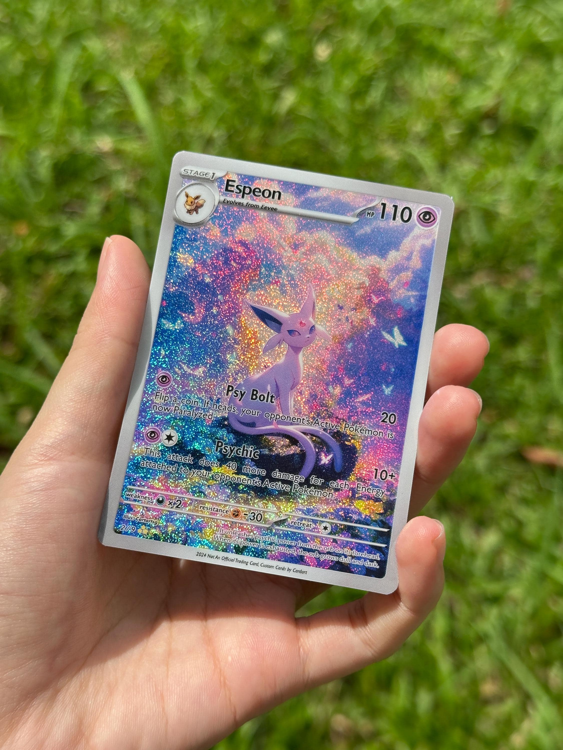 espeon pokemon card VMAX #270 EXTENDED ART  Raycardza Neo Discovery Unlimited Type Espeon V 179/203 - Evolving