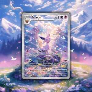 JCC personnalisé holographique Espeon • Eeveelution CardArt