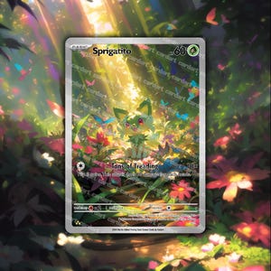 Sprigatito Holographic Custom TCG • Grassy Terrain CardArt