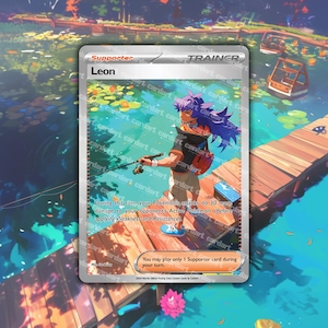 JCC holographique Léon • Dresseur Pokémon CardArt