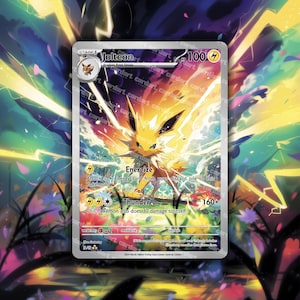 TCG holographique personnalisé Jolteon • Eeveelution CardArt