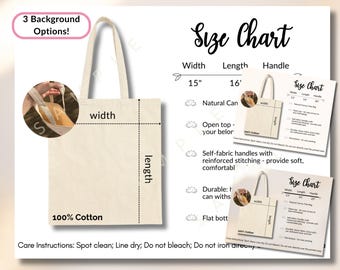 Liberty Tote Bag Mockup, Tote Bag Size Chart, Liberty Tote Bag Size Chart OAD113 Mockup Liberty Bag Mockup, Size Chart Template Canvas Bag