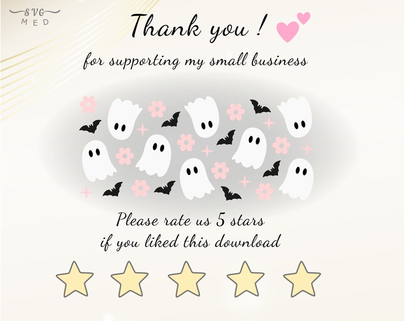 May include: Thank you! for supporting my small business. Please rate us 5 stars if you liked this download.  Five yellow stars are shown.