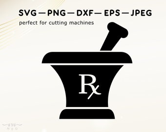 Pharmacy SVG Mortar and Pestle Svg Pharmacy Rx Svg PharmD Svg Cutting Files Svg Cuttable Pharmacy Tech Svg Rx Pharmacist Png