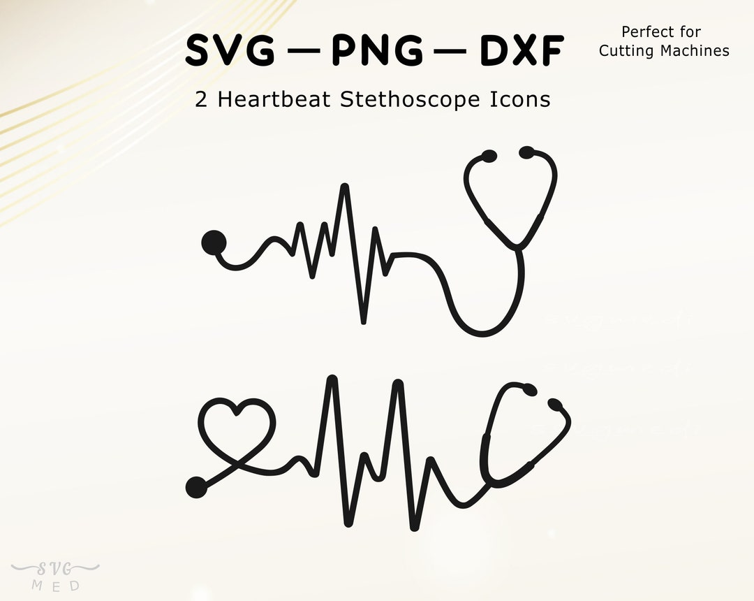Stethoscope SVG Stethoscope Heartbeat SVG Nurse Heartbeat Svg Bundle