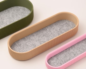 Minimalist Colour Rib Trays | MANY COLOUR OPTIONS | For Sideboard, Office and Desks | Made to Order