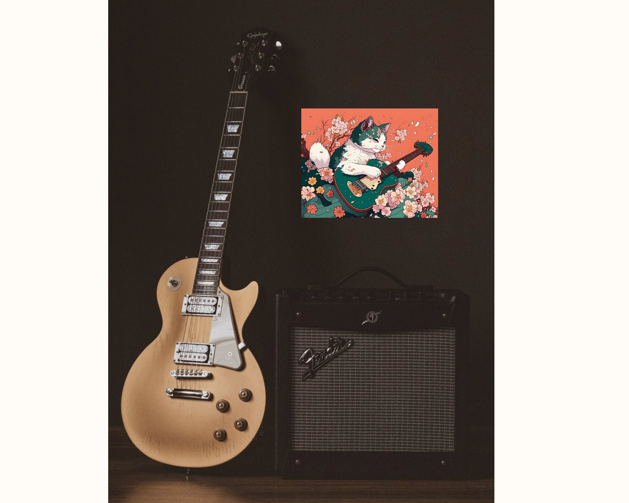 Chat Amusant Jouant De La Guitare – Chat De Guitare Drôle T-Shirt