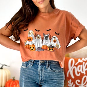 Сute Ghost Dog T-shirt, Ghost Dog T-shirt, Dog Lovers Shirt, Iprintasty Halloween, Halloween Dog T-shirt, Spooky Season