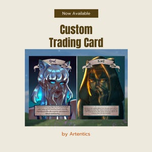 Custom Fantasy Character Art: DnD, RPG-ruilkaart, digitaal TTRPG-bestand