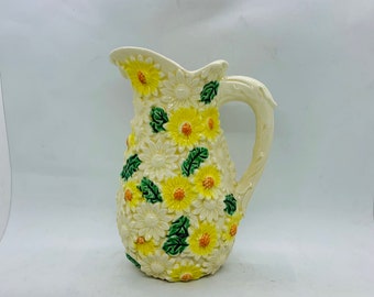 Made in Japan Ceramic Daisy Pitcher Vase