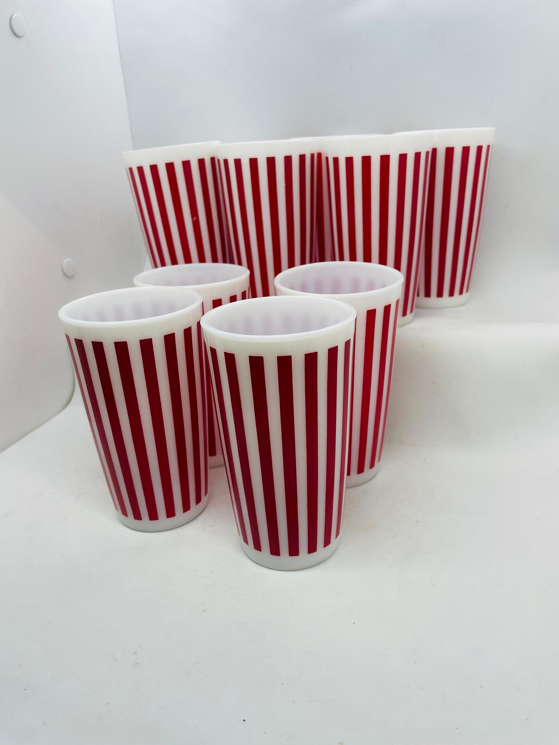 赤と白 ストライプ タンブラー 2個セット ヘーゼルアトラス 10