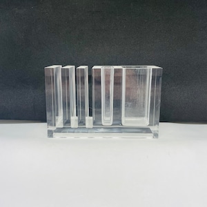 1980&#39;s Guzzini Lucite Desk Organizer, VIP Office Line,  Ciocca,  Made in Italy