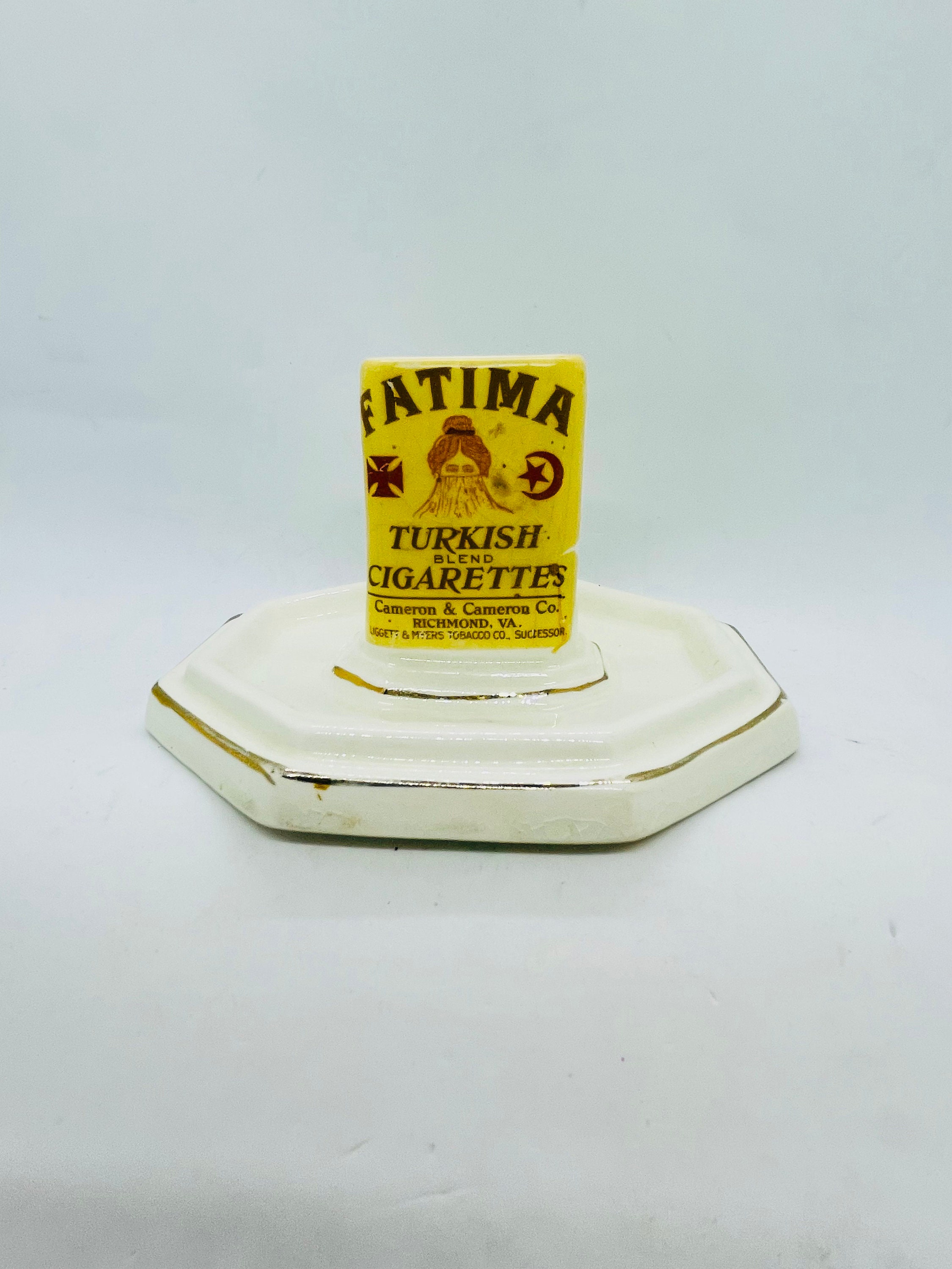 RARE FIND: Fatima Turkish Cigarette Matchbox Holder, Advertising