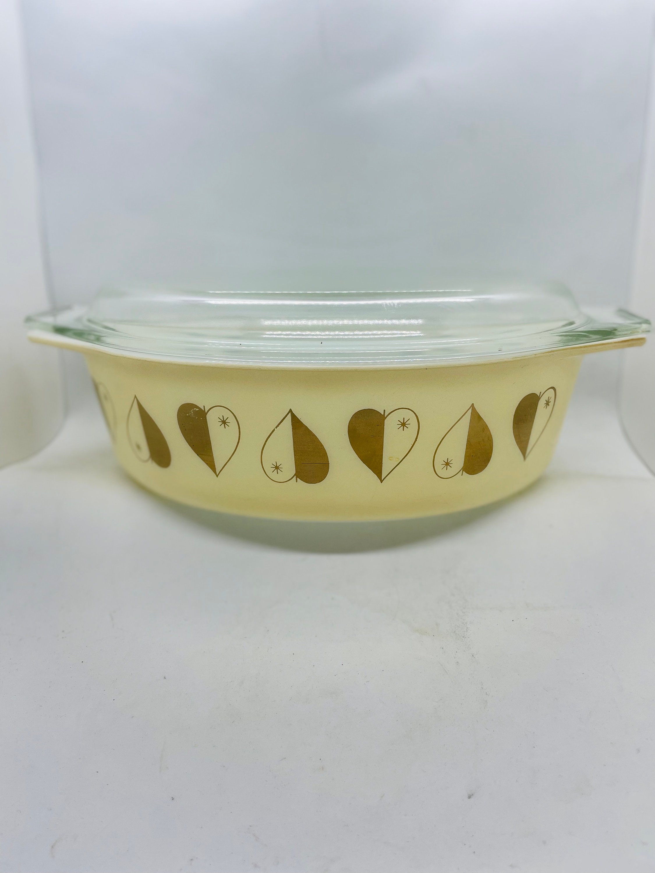 1958 PYREX Golden Hearts 2.5 Quart Casserole Dish - Etsy