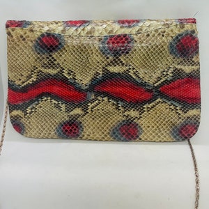 Monedero de piel de serpiente real de los años 80