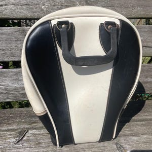 Bolsa de bola de bolos vintage en blanco y negro, sin soporte