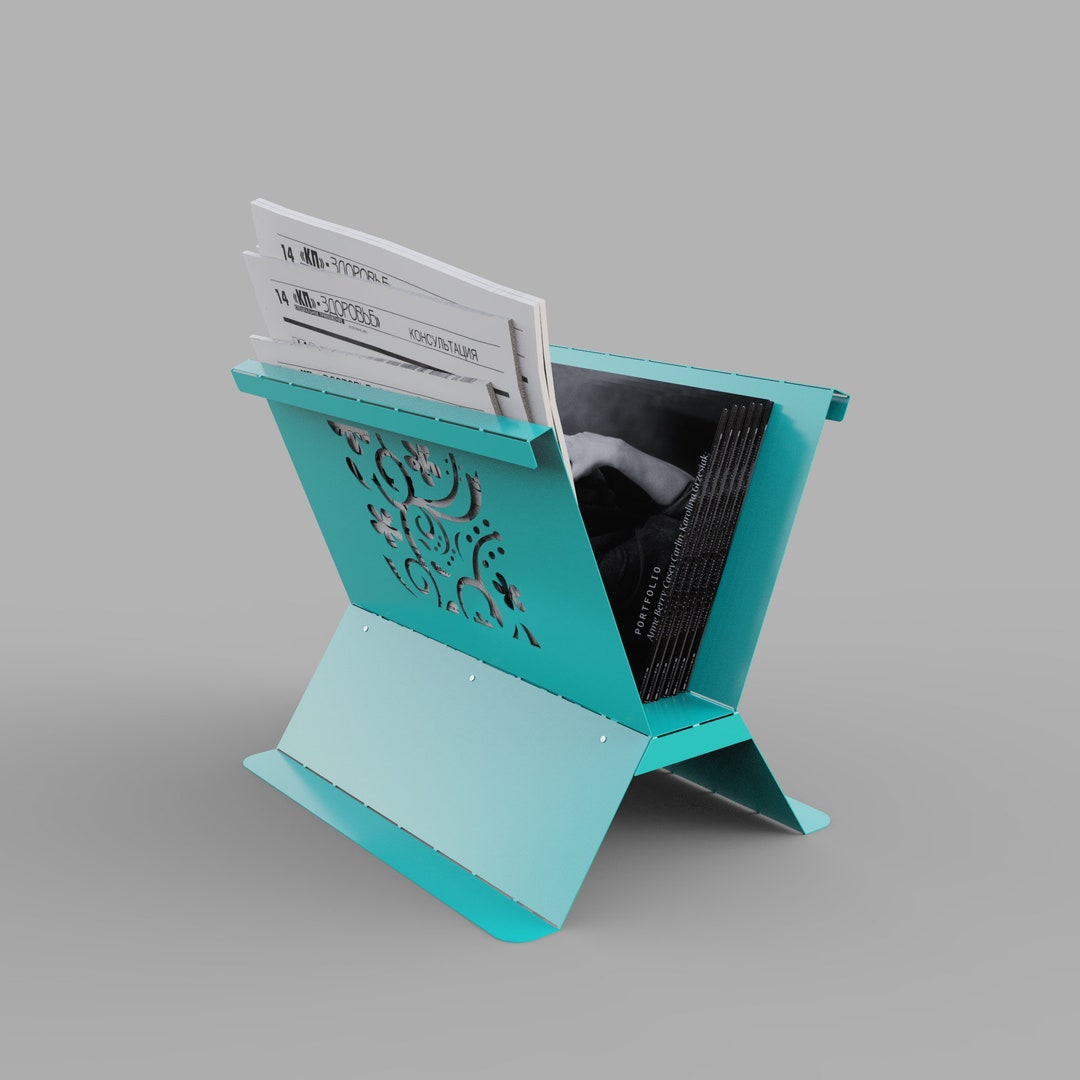 DIY Sheet Metal Magazine Stand Dxf Hand Bend Dxf Project Etsy