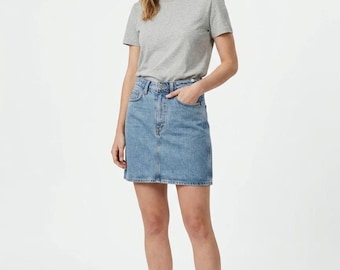 Straight Weekday Denim Skirt in Light Blue size W25