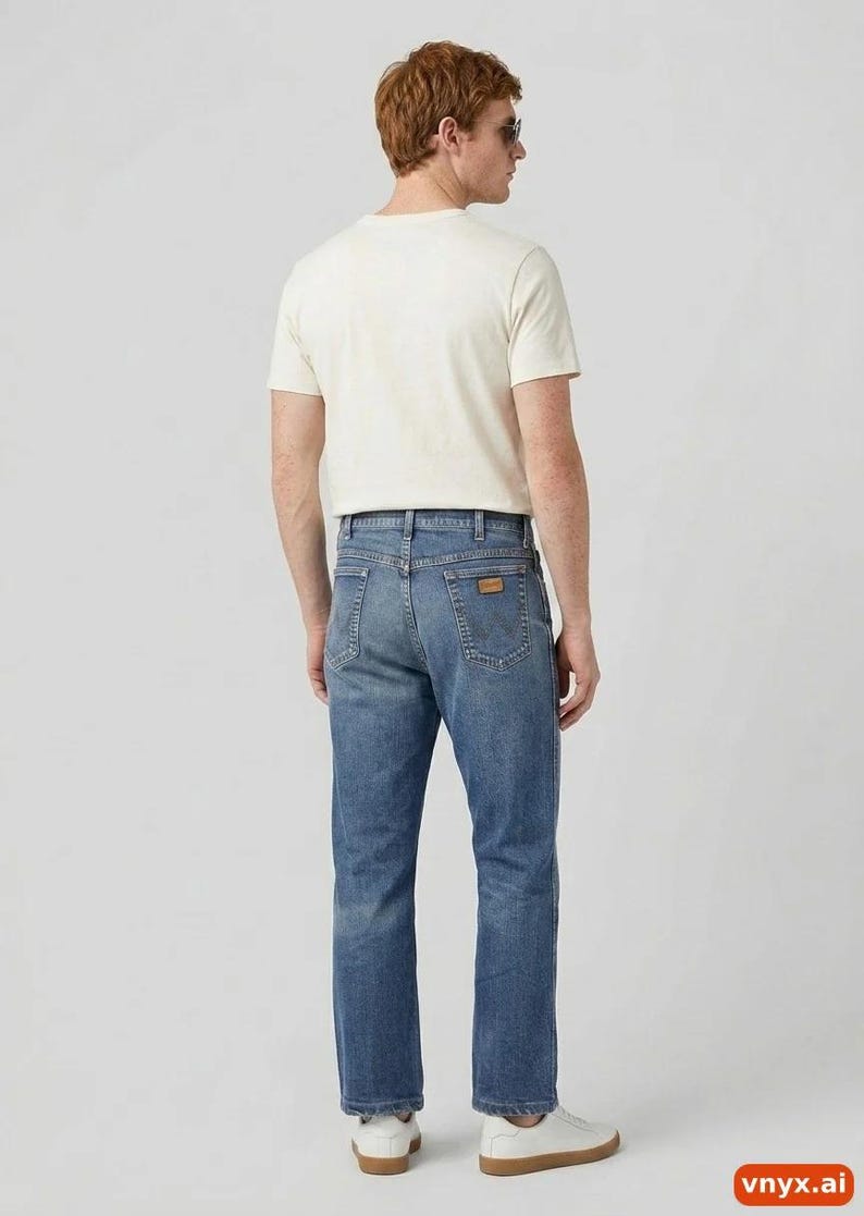 Vintage Straight Wrangler Jeans in Blue size W36 / L26 image 2