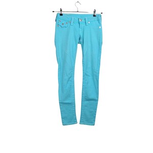 Skinny True Religion Jeans in Turquoise size W24 / L29 image 3