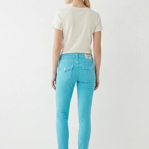 Skinny True Religion Jeans in Turquoise size W24 / L29 image 2