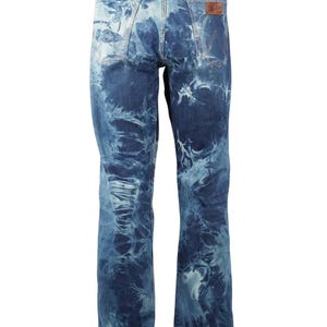 Vintage Straight Wrangler Jeans in Blue size W35 / L30 afbeelding 4