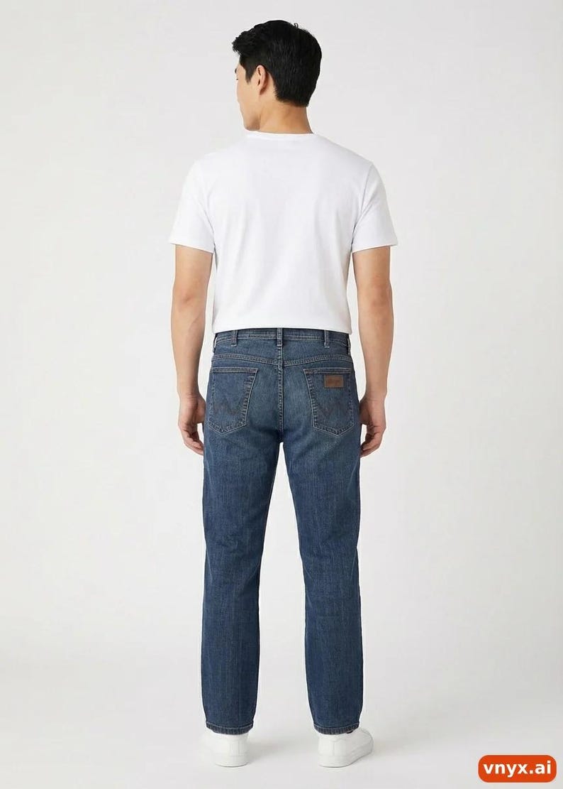 Vintage Straight Wrangler Jeans in Blue size W36 / L28 image 2