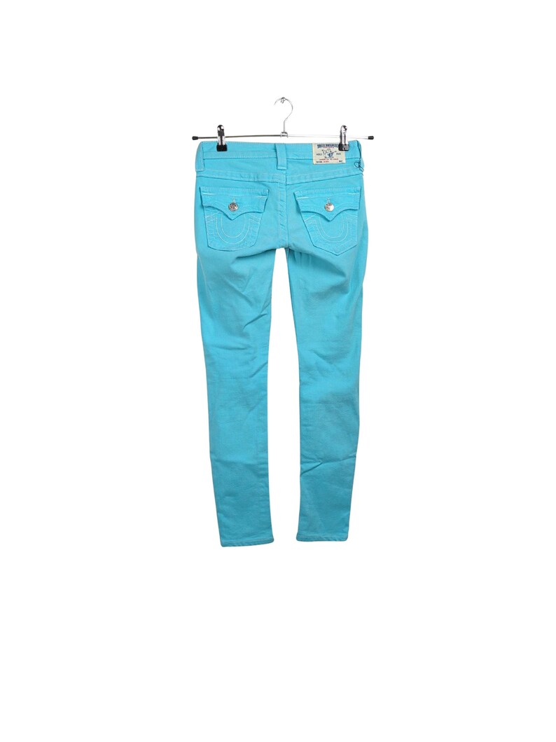 Skinny True Religion Jeans in Turquoise size W24 / L29 image 4