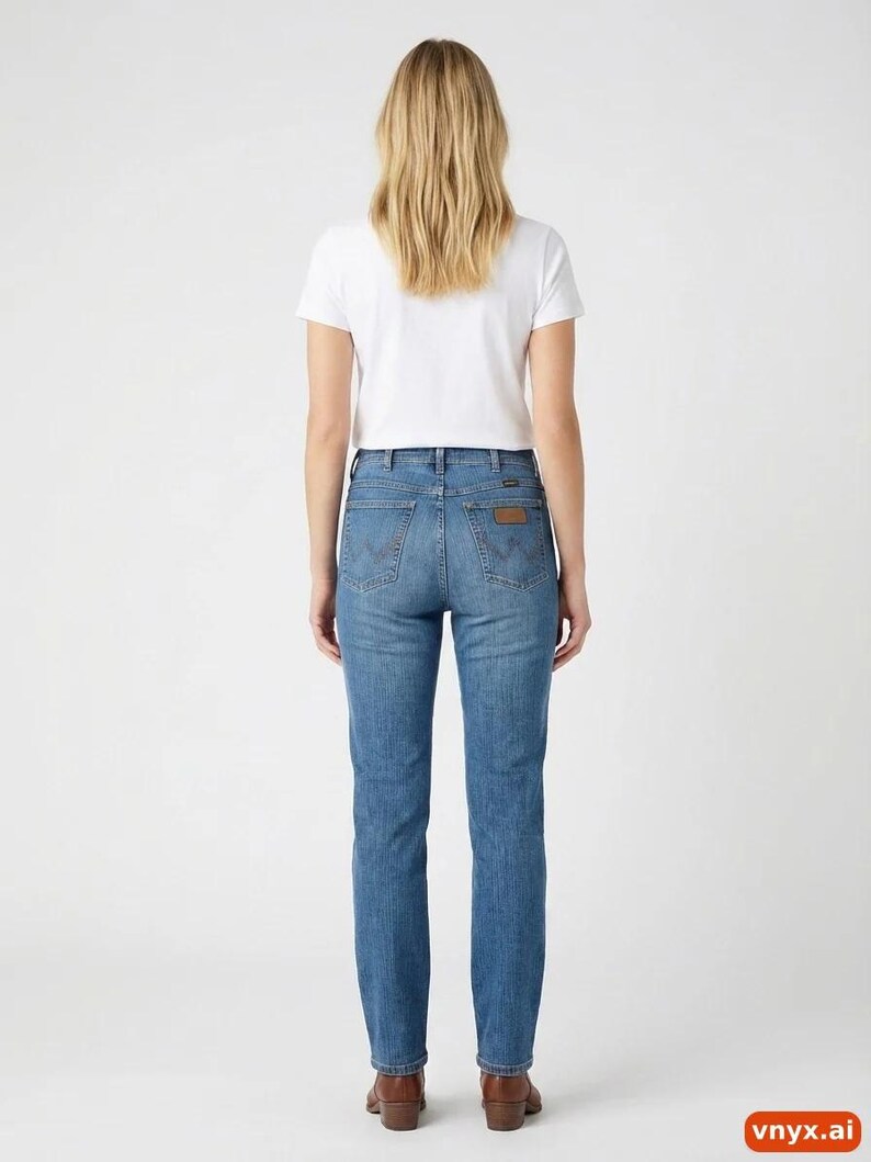 Gerade geschnittene Wrangler Jeans in Blau Normalgröße W34 Bild 2