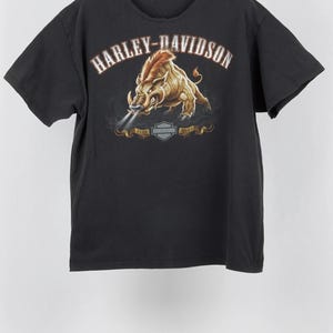 T-shirt vintage Harley-Davidson en noir taille L