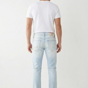 Vintage Straight True Religion Jeans in Blue size W31 / L31 afbeelding 2