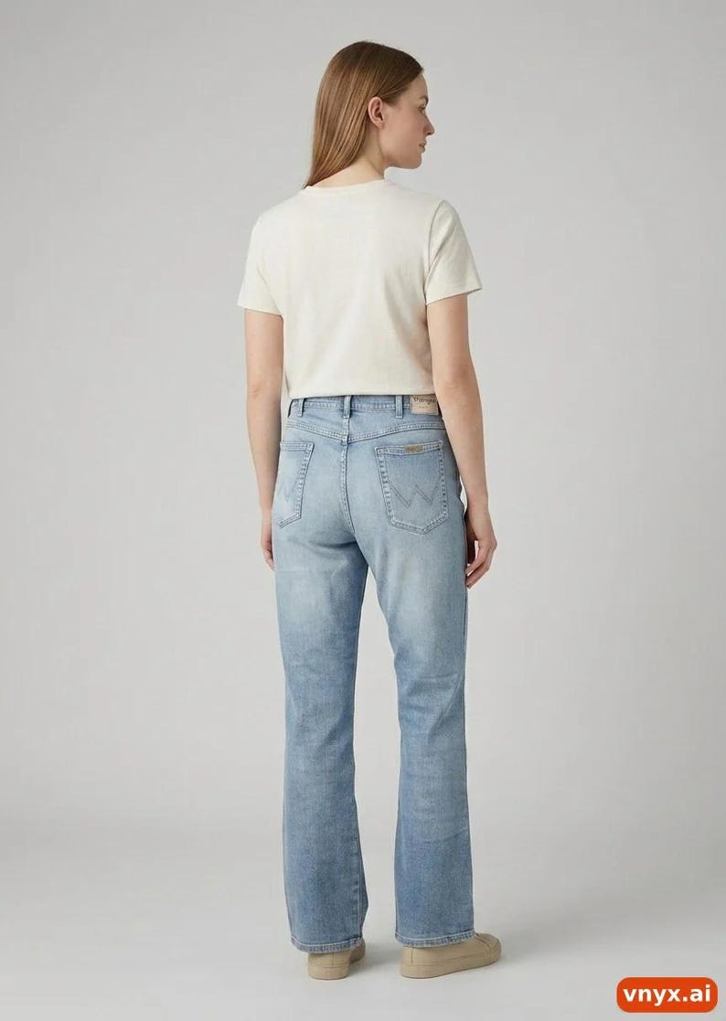 Vintage Relaxed Wrangler Jeans in Light Blue size W37 / L32 imagen 2